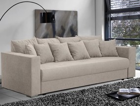 Pohovka rozkladacia na lôžko Genf, béžová látka