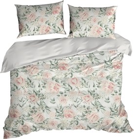 SATÉNOVÉ OBLIEČKY SPRING 13 160X200 CM, 2KS 70X80 CM VZOROVANÉ