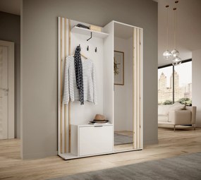 Předsíňová stěna Nelly 131 cm dub artisan/bílá