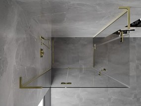 Mexen Mist-H L Duo, 2-krídlový sprchový kút 85 x 70 cm, číre sklo, zlatý lesklý profil, 8A5L-085L-070P-50-00