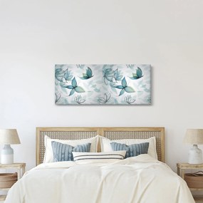 Obraz - Modré motýliky (120x50 cm)