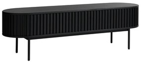 Čierny TV stolík v dekore duba 48x160 cm Siena – Unique Furniture