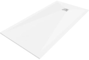 Mexen Stone+, obdĺžniková vanička z minerálneho kompozitu 160 x 90 cm, biela, 44109016