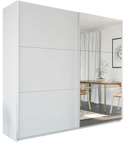 Skriňa Vigo 225 biela / zrkadlo