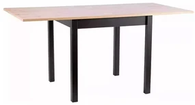Jedálenský stôl Flip 80 x 60 cm, dub artisan / čierna