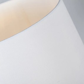 Stolná lampa čierna s tienidlom bielym 35 cm nastaviteľná - Parte