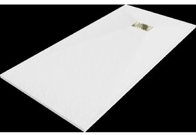 Mexen Hugo sprchový kout SMC 180 x 80 cm, biely, zlatá krytka - 42108018-G