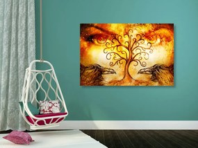 Obraz strom života s havranmi