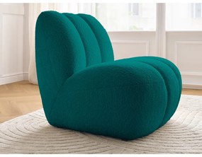 Tyrkysovomodré kreslo z textílie buklé Janissaire – Bobochic Paris