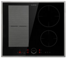 Klarstein Delicatessa 60 Hybrid Prime, indukčná varná doska, 7000 W, 4 zón, čierna
