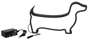 LED Detská stolná lampa DOG LED/12W/230V čierna