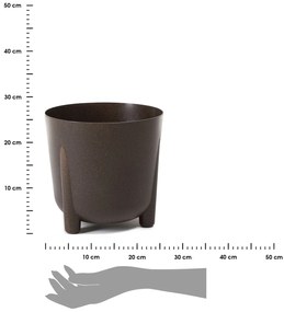 PLASTOVÝ KVETINÁČ MOSS ECO 25X26 CM TMAVOHNEDÁ