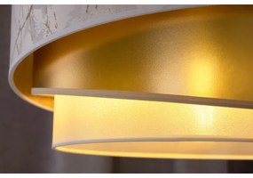 Duolla - Prisadený luster KOBO 1xE27/15W/230V pr. 45 cm biela/zlatá