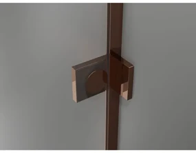 Mexen Lunar T, výklopný ľavý sprchový kút 140 x 110 cm, 8mm číre sklo, profil ružové zlato, 834T-140-110-60-00-L