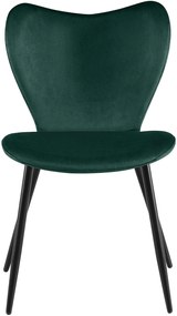 Jedálenská stolička Maika zamat - zelená