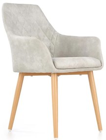 Stolička K287 ekokoža/kov popol 58x61x85