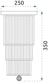 Krištáľové stropné svietidlo APP787-3C strieborné