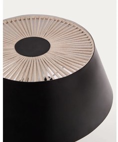 Čierna stolová lampa s kovovým tienidlom (výška 32 cm) Ancare – Kave Home