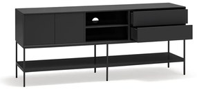 Čierny TV stolík 175x74x45 cm Platt – Teulat