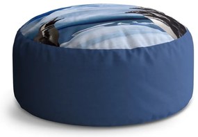 Taburet Circle tučniaky, modrá