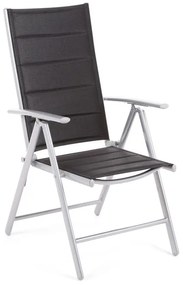 Home Garden Záhradný nábytok Ibiza s 8 stoličkami a stolom 185 cm, strieborná/čierna