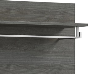 Šatníkový panel s policou Salsa, 80 cm, sivý dub