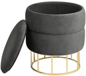 Úložná taburetka ELZA grafitová