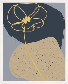 Rámovaný obraz Abstraktný kvet I, 24x30 cm%