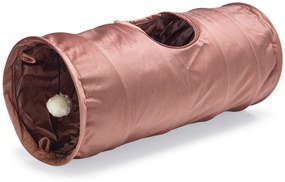 Dizajnový tunel pre mačky Lord ružová zamat 65cm