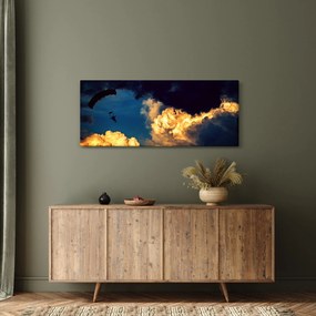 Obraz parašutistu v oblakoch (120x50 cm)