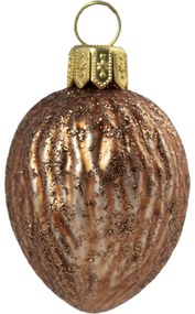 Bella Rose Sklenená vianočná ozdoba Orech Ružová Mat