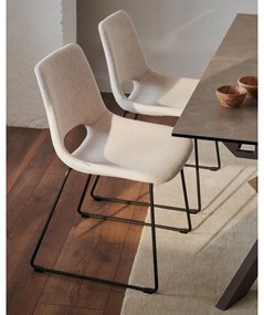 Béžová jedálenská stolička Zahara – Kave Home