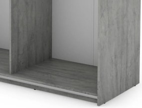 Šatníková skriňa Carlos 150/61 2D, šedý betón, 150 cm