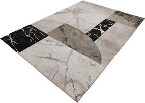 Koberec Gloria 3672 GOLD – sivý, hnedý a čierny obdĺžnik Rozmer: 80x150 cm