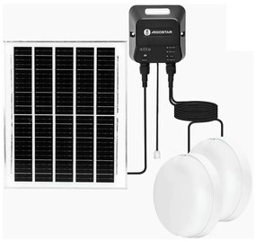 Aigostar - LED Solárne svietidlo 2xLED/70W/12V 12000 mAh 6500K pr. 20,5 cm