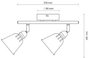 Bodové svietidlo FIONA 2xE14/8W/230V čierna