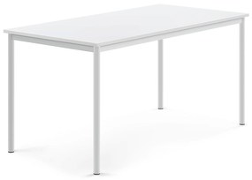 Stôl SONITUS, 1600x800x760 mm, HPL - biela, biela