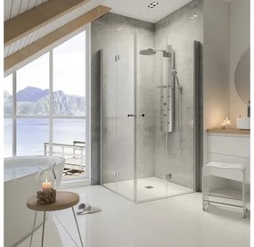 Sprchový panel Schulte s termostatom a hlavovou sprchou hliník-chrómová optika (D9675 41)