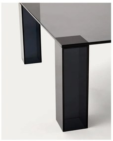 Tmavosivý sklenený konferenčný stolík 85x85 cm Adularia – Kave Home