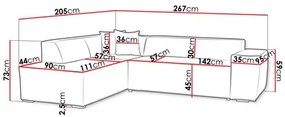 Rohová sedacia súprava Zara  (biela). Vlastná spoľahlivá doprava až k Vám domov. 1121803