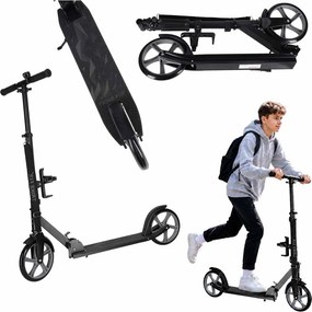 KIK Trike Fix skladacia mestská kolobežka, čierno-sivá