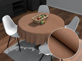 Biante Dekoračný okrúhly obrus BKW-203 Hnedý žíhaný Ø 120 cm