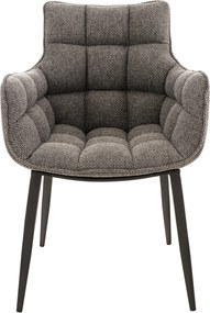 Stolička Tirana látka čierna - titánovo sivá