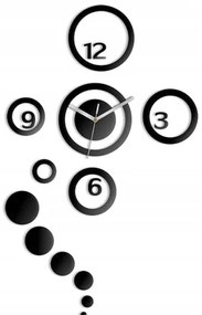 Nástěnné samolepící hodiny Dream 68 cm černé