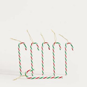 Závesná vianočná dekorácia TWINKLE Candy Cane 758010 (6 ks)