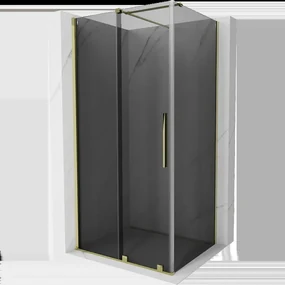 Mexen Velar posuvná sprchová kabína 130 x 85 cm, grafit, zlatá - 871-130-085-41-50
