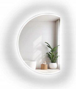 Okrúhle pieskované zrkadlo s podsvietením Capella Led Skosená Strana Fi 200 cm