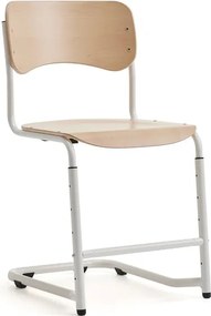 Študentská stolička ELEVATE, nastaviteľná výška: 460-520 mm, biela/breza