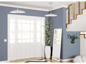 Biele LED závesné svietidlo s kovovým tienidlom Lund – Candellux Lighting