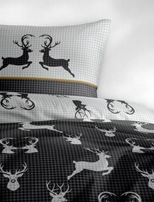 Bierbaum obliečky flanelové 3923 Deer Grafit 135x200/80x80 cm